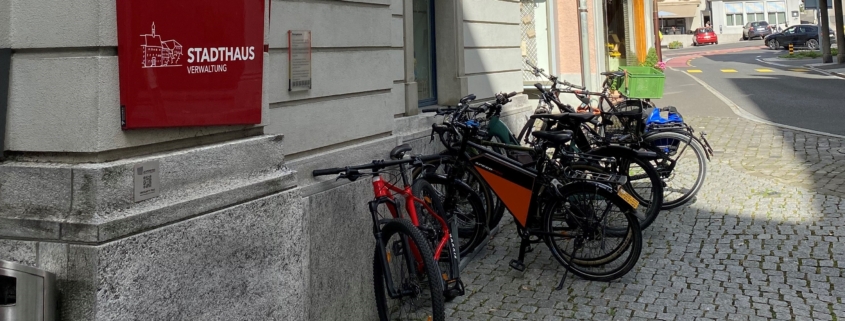 Rathaus von Lichtensteig mit Blick in Richtung Obertor