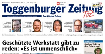 Titelseite der Toggenburger Zeitung