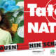 Plakat mit Tatort Logo und Müll in der Wiese